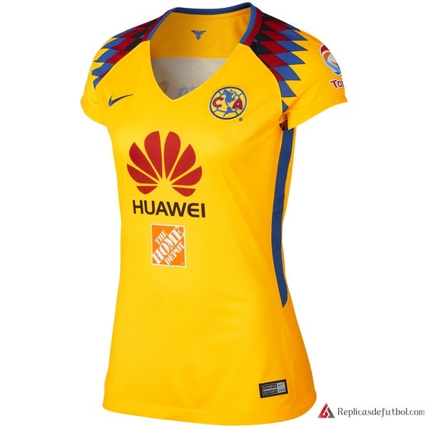 Camiseta Club América Mujer Tercera equipación 2017-2018 Amarillo